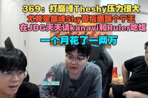 369：打巅峰Theshy压力很大，尤其是巅峰Shy哥后面跟个Ning王